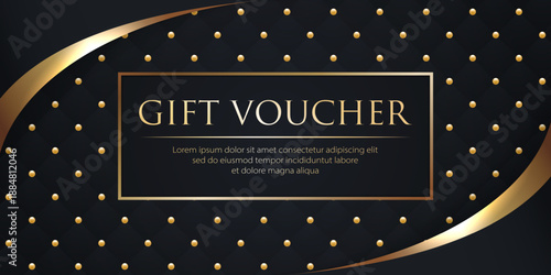 Luxury black and gold elegant gift card