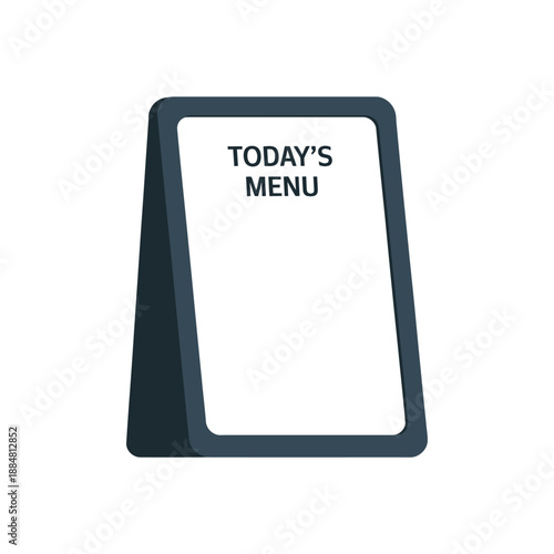 A-frame sandwich board sign displaying 'Today's Menu' for a cafe or restaurant business promotion.