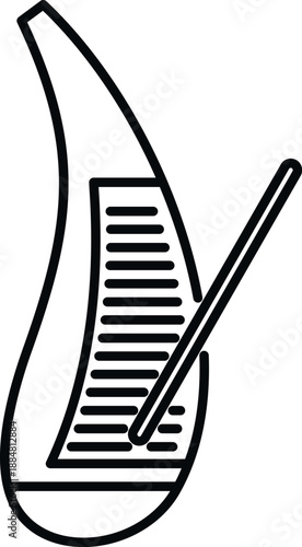 Guiro featuring a scraper, outlining a percussion instrument for latin music