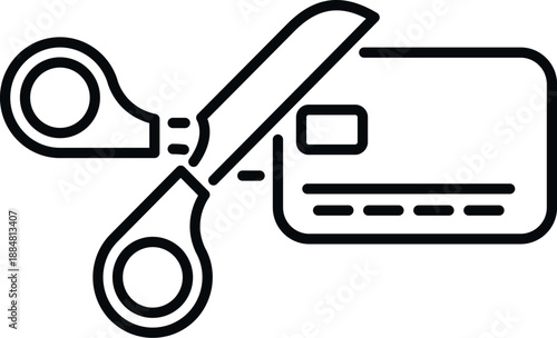 Scissors cutting a credit card symbolizing debt elimination and financial control