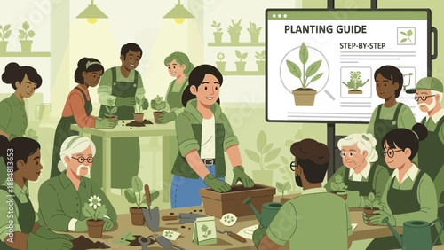 Planting Workshop Community Engages in Gardening Education.