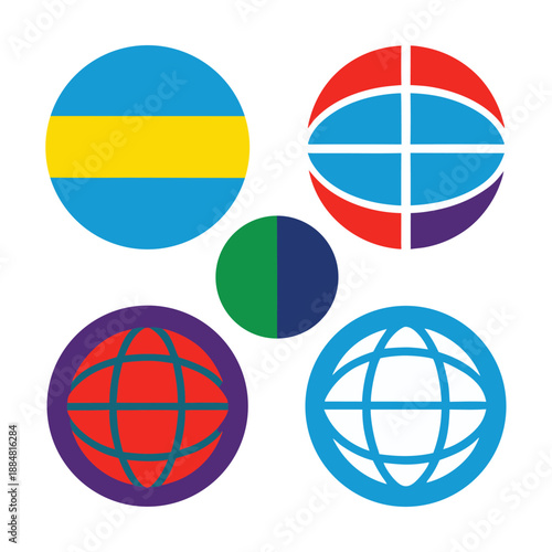 set of flags of the world