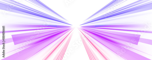 Flowing neon lines rush through the frame like fast traffic lights. The illustration expresses motion and power. Blue glow and blur effects create a high speed abstract background.