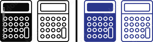 Calculator icons set for business and accounting vector illustration
