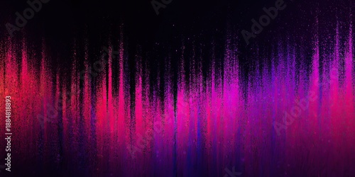 Pink and purple audio waveform with glowing peaks and energetic pulse