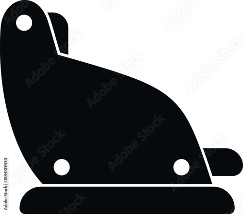 Child safety car seat silhouette representing baby transport and protection
