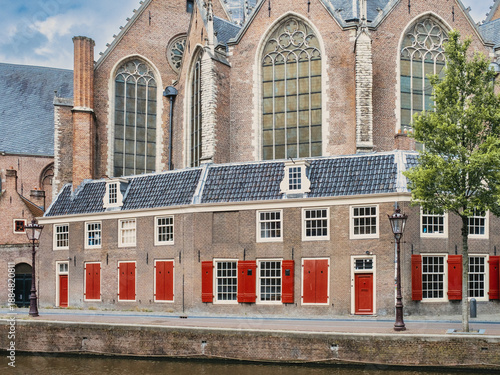 The Oude Kerk (Old Church) is the oldest surviving building in Amsterdam and is located on Oudekerksplein in the Amsterdam-Centrum district. The church was dedicated (construction began in 1250 
