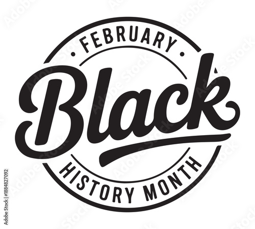 Black History Month February Logo