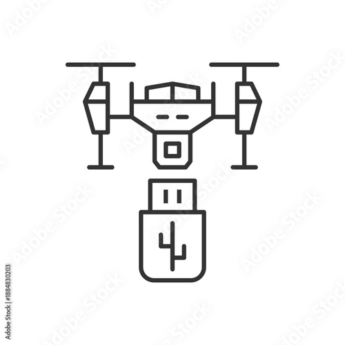 Drone Pen Drive Icon