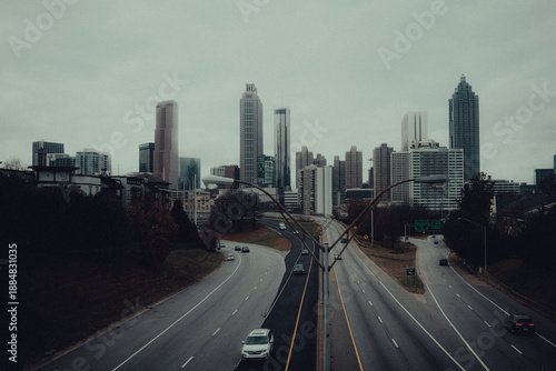 Atlanta skyline as seen from the Jackson street bridge 