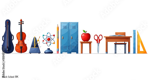 Back to school back to school essentials including guitar violin geometry tools and furniture