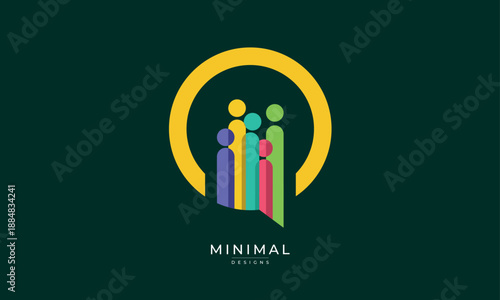 Team Communication Chat Icon – People Conversation, Community Discussion, Business Collaboration Symbol