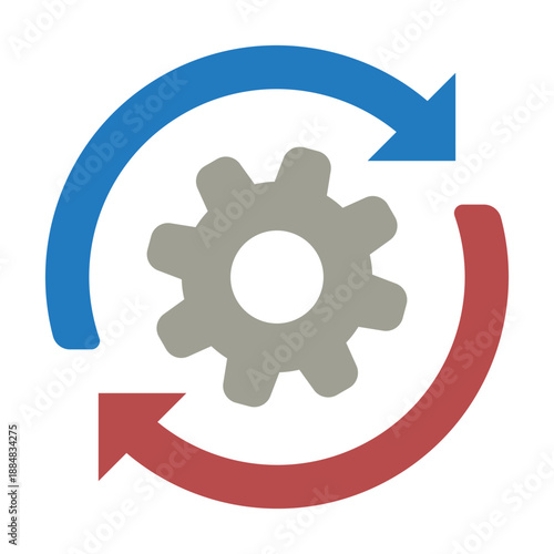 software update flat icon for install and refresh