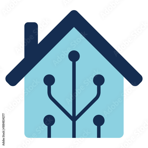 smart home flat icon for IoT and home automation