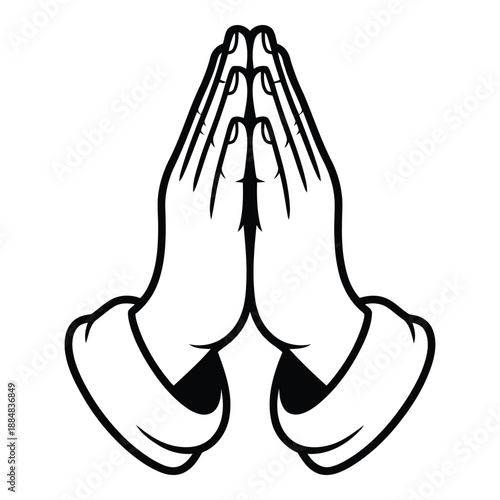 Praying hands vector illustration