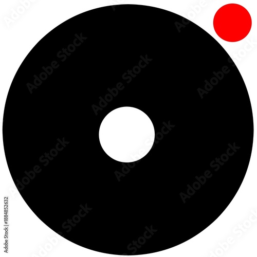 Simple abstract minimal graphic design background of circle composition.