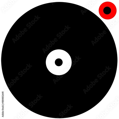 Simple abstract minimal graphic design background of circle composition.