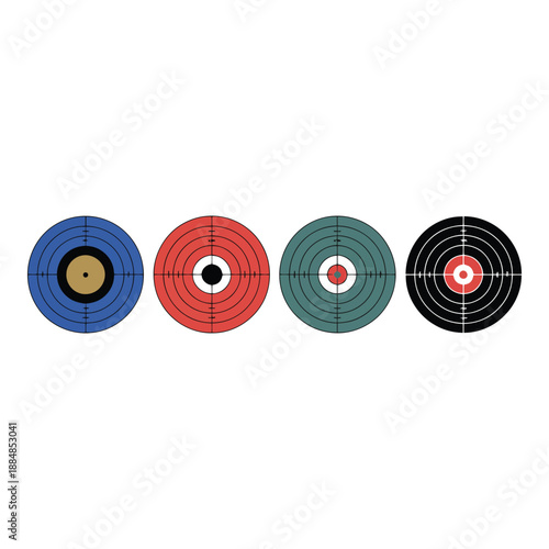 Colorful target practice set with multiple designs