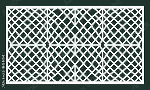 Intricate white lattice pattern isolated on white background, Vector