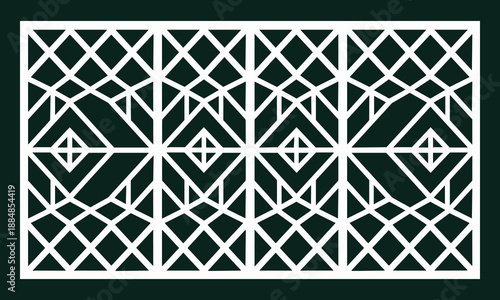 Geometric pattern screen isolated on white background, Vector
