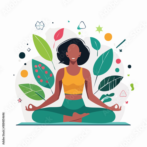 yoga woman in lotus position
