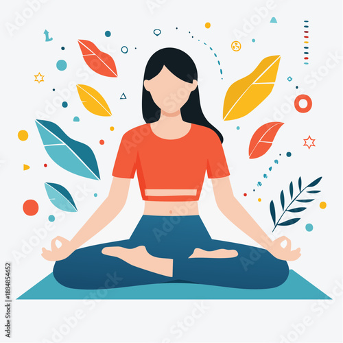 yoga in the lotus position