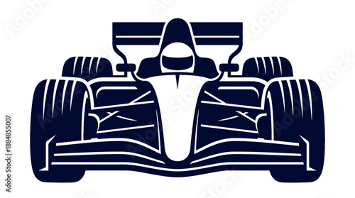 A detailed view of a racing car