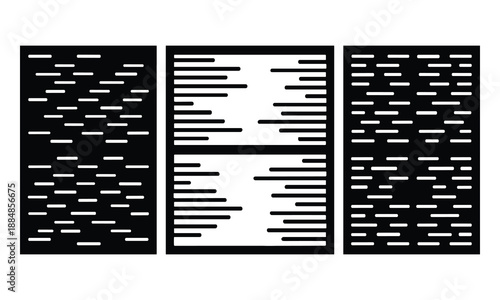 Abstract pattern with horizontal lines isolated on white background, Vector