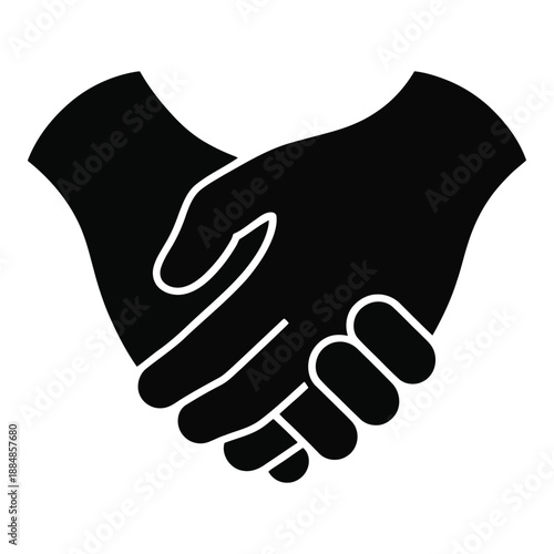 Handshake business agreement icon