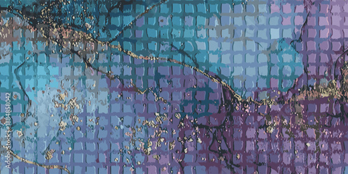 Abstract textured background with vibrant blue and purple hues.