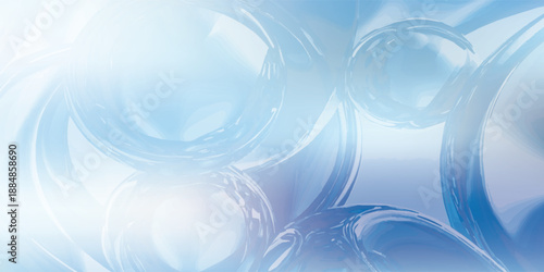 Abstract blue and white flowing liquid forms creating a serene and dynamic background.