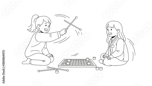 Children Playing with Traditional Indian Toys.