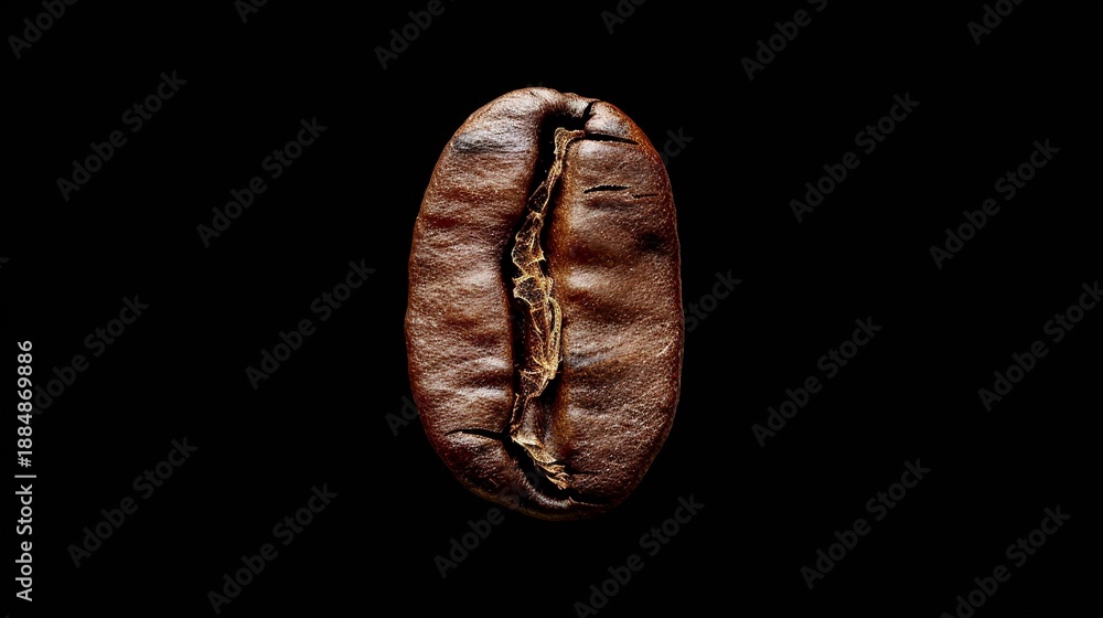 Naklejka premium A photo of a single-origin coffee bean close