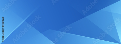Modern Abstract Blue Geometric Shapes and Lines Banner Background Design with Subtle Gradient