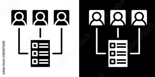 Stakeholder Sign-Off Icon Set White Glyph Style Collection