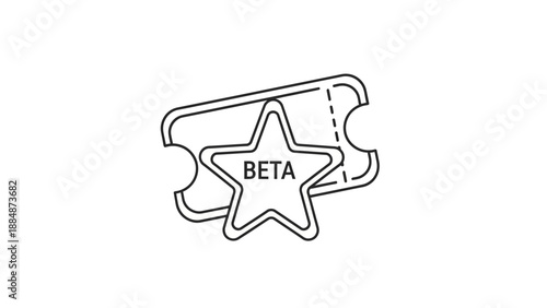 Minimalist outline icon symbolizing early access beta program or exclusive product preview