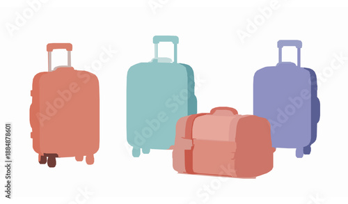 Soft 3D cartoon travel luggage suitcase set for summer vacation design