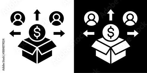 Crowdfunding  Icon Set White Style Collection