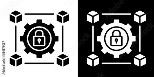 Blockchain  Icon Set White Style Collection