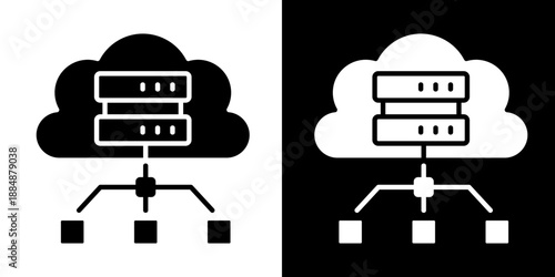 Cloud  Icon Set White Style Collection