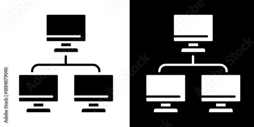 Computer  Icon Set White Style Collection