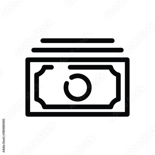 cash money outline icon vector design good for web or mobile app