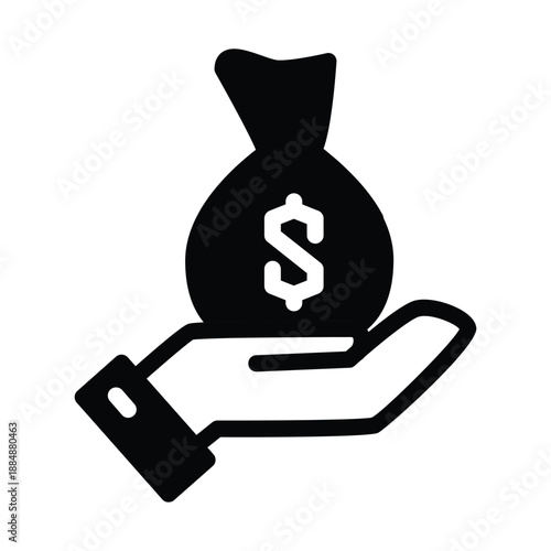 Financial Aid solid icon vector design good for web or mobile app
