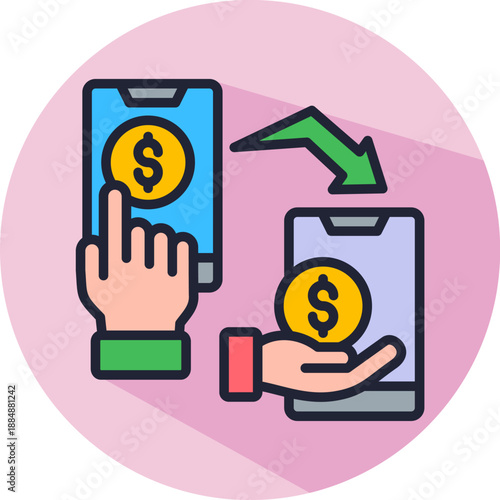 Fund Transfer isometric icon