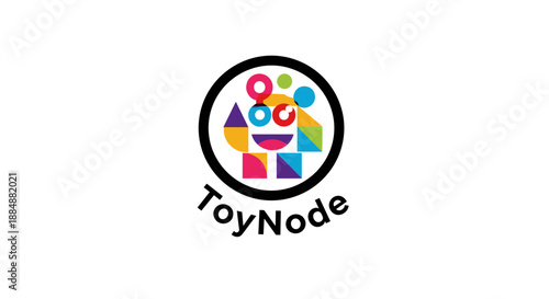 Free Download Colorful Toy Node Logo Design Element. - GFXLoad