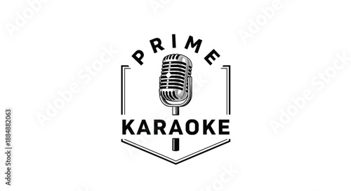 Microphone Logo for Karaoke Entertainment Services.