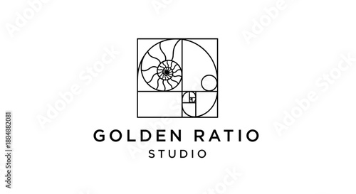 Golden Ratio Studio Logo Design Element.