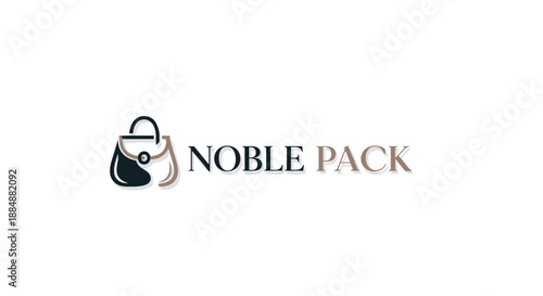 Noble Pack Handbag Logo Design Illustration.