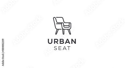 Simple Line Drawing of Modern Chair Design 4.