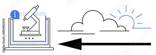 Digital research concept. Digital research using technology for data analysis and innovation. Digital research transforming insights into solutions. For science, education, cloud computing